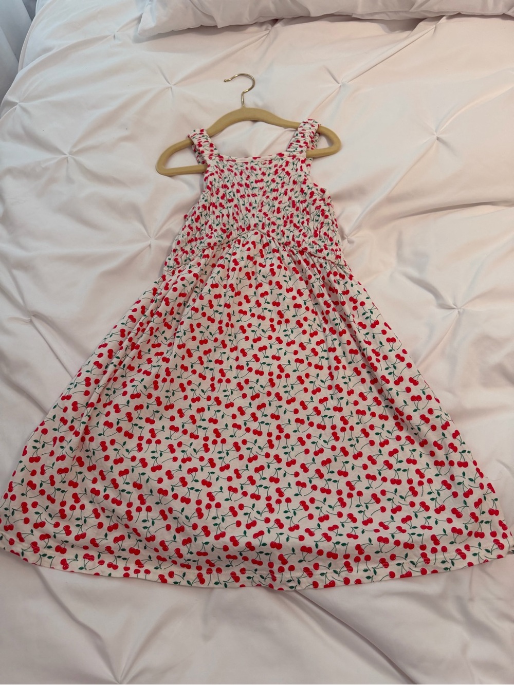 Old Navy White Sundress with Red Cherry Print